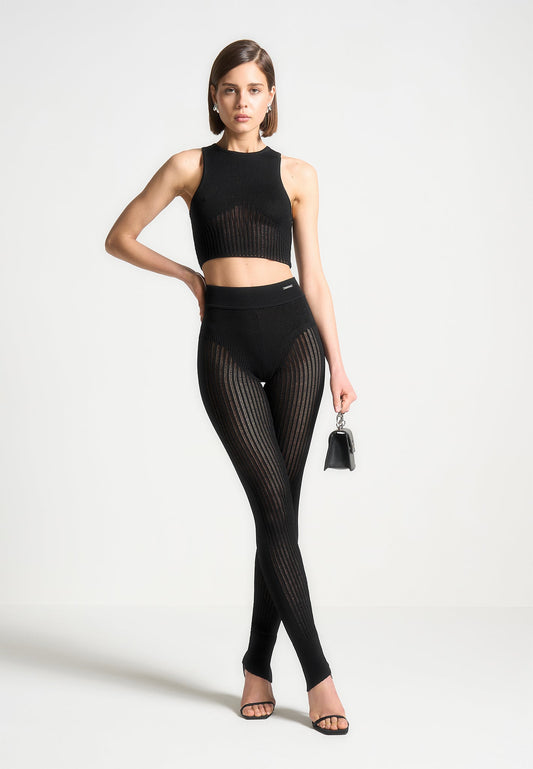 Knit Women's Leggings | High Waisted, Lightweight Comfort Fit