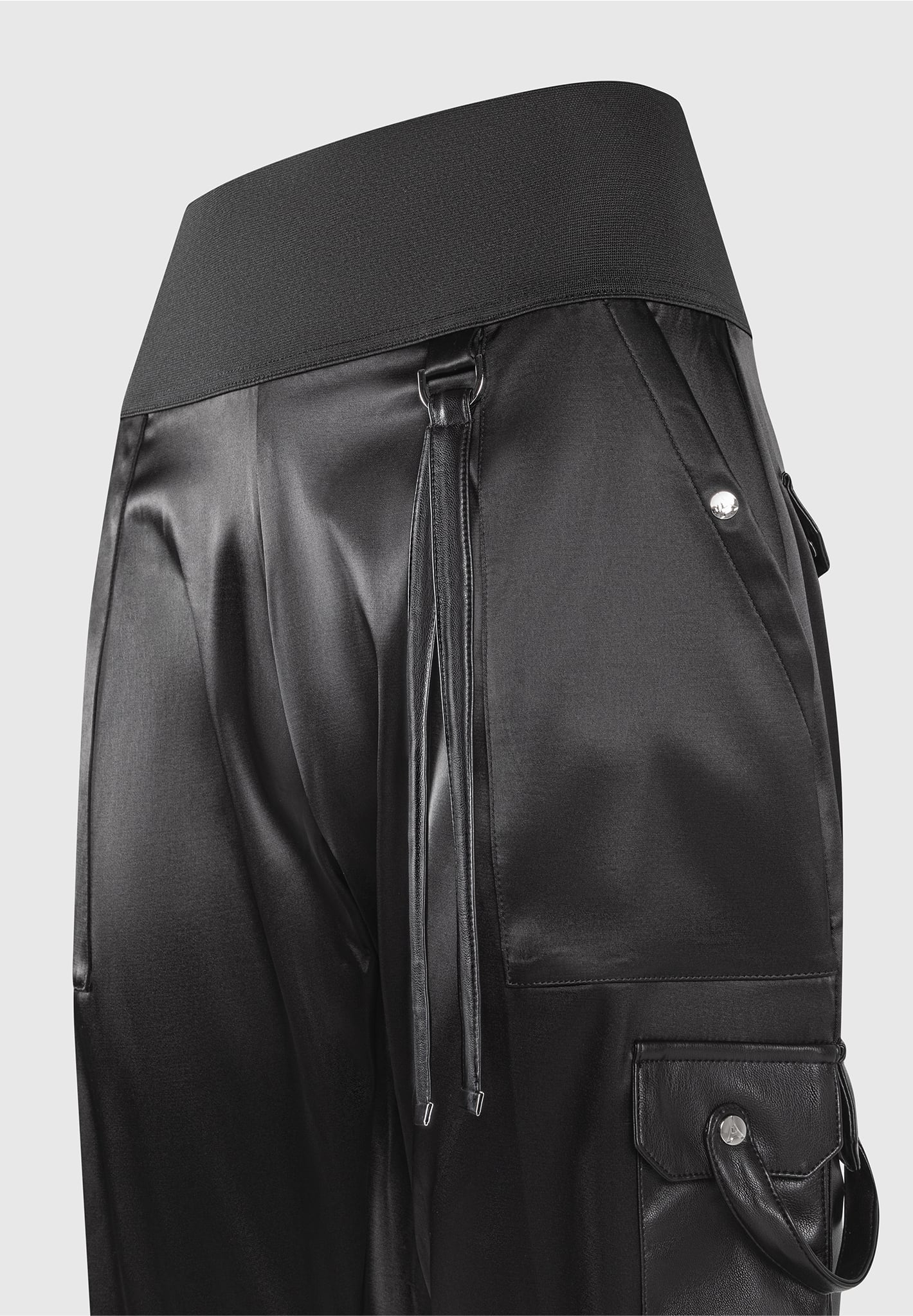 Haven Women's Trousers | Satin Fabric, High Waisted Cargo Style