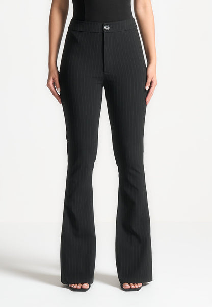 Pina Women's Flare Leggings | Soft Stretch Fabric, Pinstripe Design